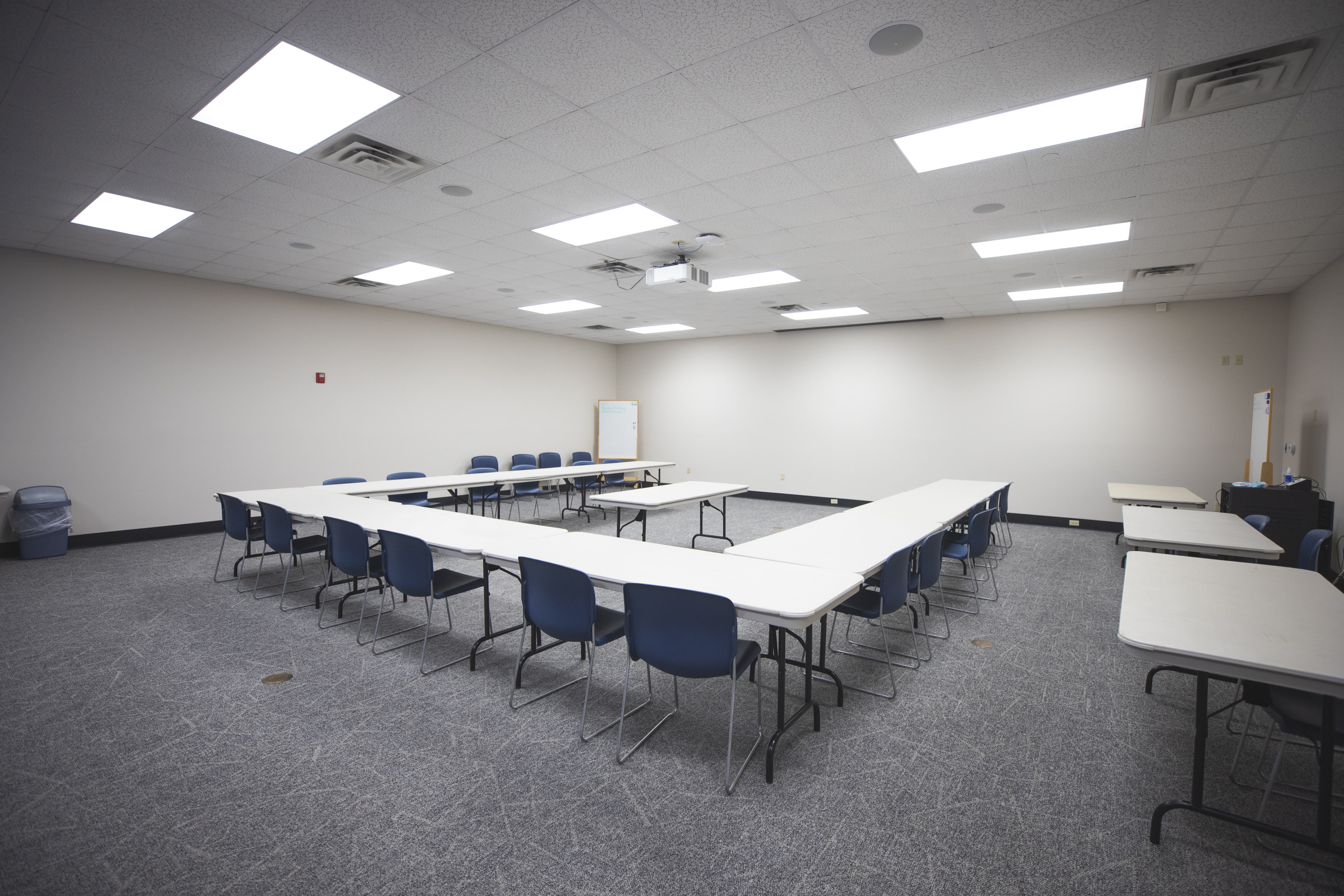 A photo of the large classroom at the Bowden Building